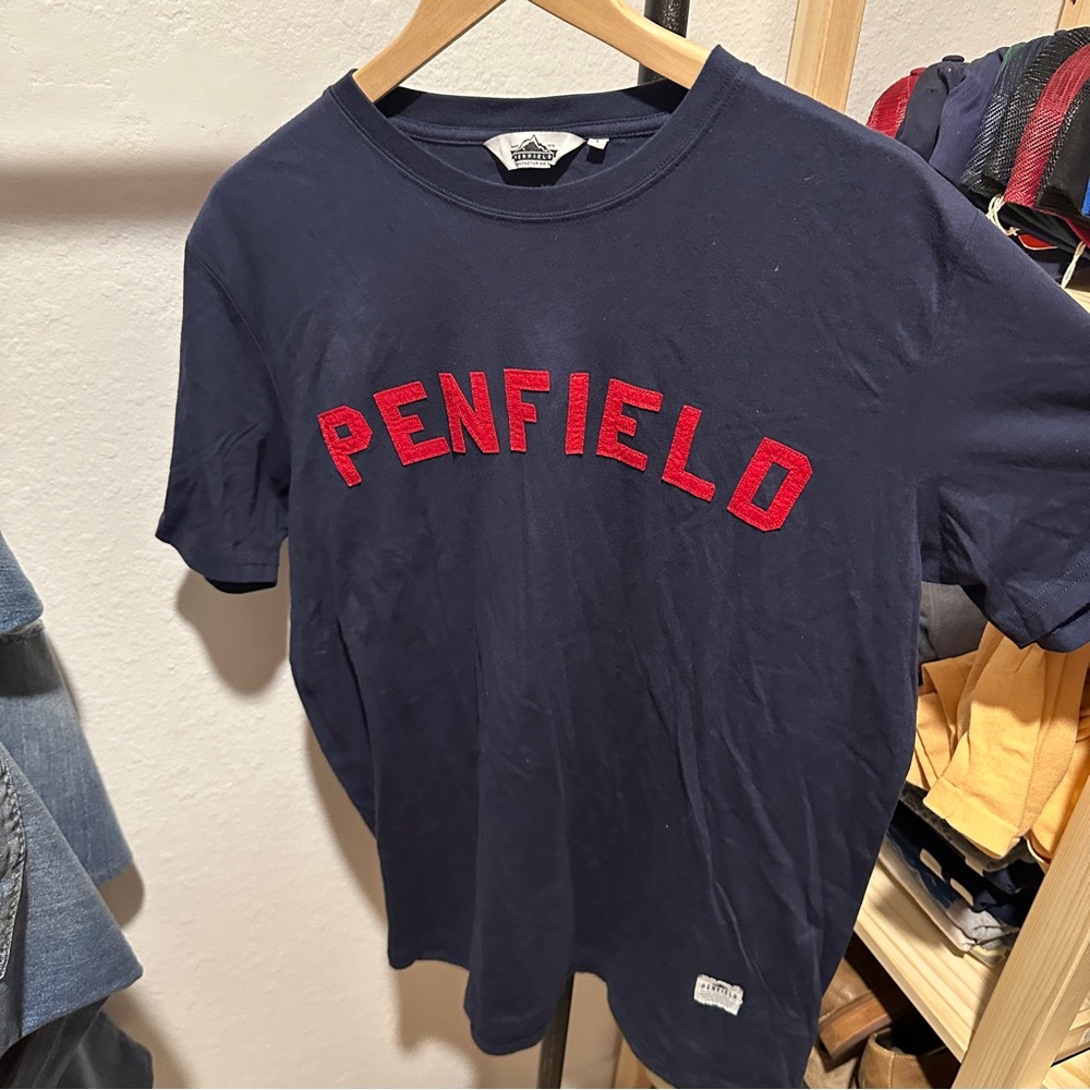 Penfield Dark Blue Tee with Red Logo